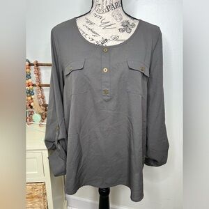 Sweet Wanderer Gray Long Sleeve Top